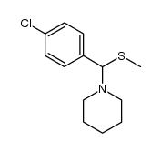 1-((4-chlorophenyl)(methylthio)methyl)piperidine Structure
