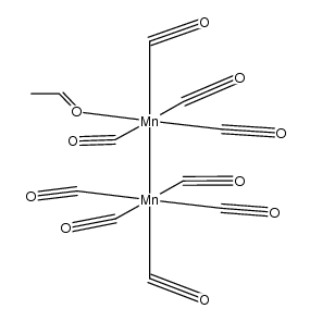 Mn2(CO)9(MeCHO) Structure