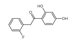 2,4-dihydroxyphenyl 2-fluorobenzyl ketone结构式