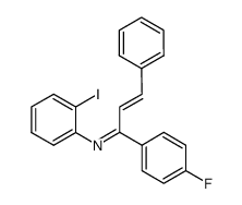 1-(4-fluorophenyl)-N-(2-iodophenyl)-3-phenylprop-2-en-1-imine Structure