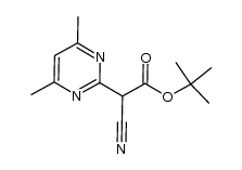 α-cyano-4,6-dimethyl-2-pyrimidineacetic acid tert-butyl ester结构式