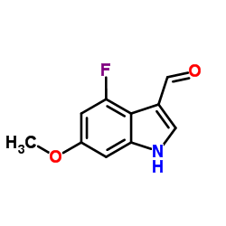 4-Fluoro-6-methoxy-1H-indole-3-carbaldehyde structure