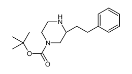 tert-butyl (3R)-3-(2-phenylethyl)piperazine-1-carboxylate Structure