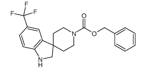 BENZYL5-(TRIFLUOROMETHYL)SPIRO[INDOLINE-3,4'-PIPERIDINE]-1'-CARBOXYLATE结构式