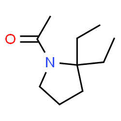 Pyrrolidine, 1-acetyl-2,2-diethyl- (9CI) Structure