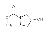 1-Pyrrolidinecarboxylicacid,3-hydroxy-,methylester,(R)-(9CI) Structure