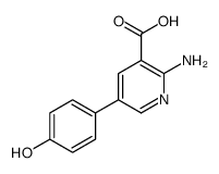 2-amino-5-(4-hydroxyphenyl)pyridine-3-carboxylic acid结构式