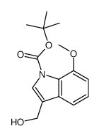 2-Methyl-2-propanyl 3-(hydroxymethyl)-7-methoxy-1H-indole-1-carbo xylate Structure