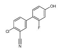 2-chloro-5-(2-fluoro-4-hydroxyphenyl)benzonitrile结构式