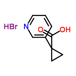 1-(Pyridin-3-yl)cyclopropanecarboxylic acid hydrobromide structure