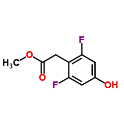 Methyl (2,6-difluoro-4-hydroxyphenyl)acetate Structure