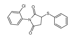 1-(2-chlorophenyl)-3-phenylsulfanylpyrrolidine-2,5-dione结构式