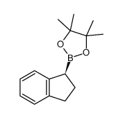 (S)-2-(2,3-dihydro-1H-inden-1-yl)-4,4,5,5-tetramethyl-1,3,2-dioxaborolane结构式