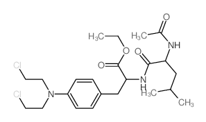 ethyl 2-[(2-acetamido-4-methyl-pentanoyl)amino]-3-[4-[bis(2-chloroethyl)amino]phenyl]propanoate结构式