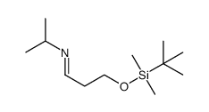 (E)-N-[3-(tert-butyldimethylsilyloxy)propylidene]isopropylamine结构式