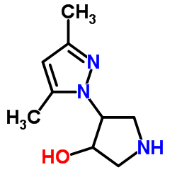 4-(3,5-Dimethyl-1H-pyrazol-1-yl)-3-pyrrolidinol结构式