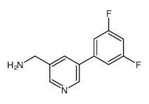 [5-(3,5-difluorophenyl)pyridin-3-yl]methanamine结构式