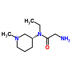 N-Ethyl-N-[(3R)-1-methyl-3-piperidinyl]glycinamide结构式