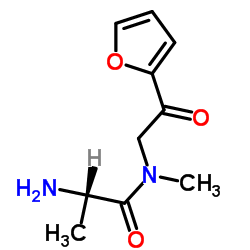 N-[2-(2-Furyl)-2-oxoethyl]-N-methylalaninamide Structure