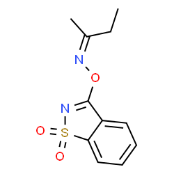 3-[[(1-Methylpropylidene)amino]oxy]-1,2-benzisothiazole 1,1-dioxide Structure