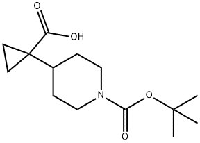 1-Boc-4-(1-carboxy-cyclopropyl)-piperidine Structure