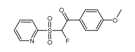 2-fluoro-1-(4-methoxyphenyl)-2-(pyridin-2-ylsulfonyl)ethanone结构式
