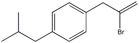 1-(2-bromoprop-2-enyl)-4-(2-methylpropyl)benzene structure