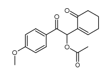 2-(4-methoxyphenyl)-2-oxo-1-(6-oxocyclohex-1-en-1-yl)ethyl acetate Structure