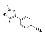 4-(2,5-dimethyl-1H-pyrrol-3-yl)benzonitrile Structure