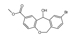 Methyl 9-bromo-11-hydroxy-6,11-dihydrodibenz(b,e)oxepin-2-carboxylate结构式