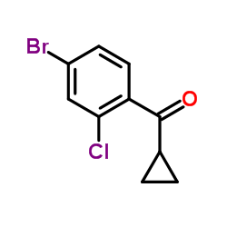 (4-Bromo-2-chlorophenyl)(cyclopropyl)methanone结构式
