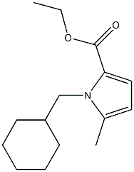 Ethyl 1-(cyclohexylmethyl)-5-methyl-1H-pyrrole-2-carboxylate结构式