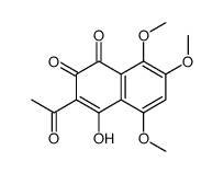 2-Acetyl-3-hydroxy-5,6,8-trimethoxy-1,4-naphthoquinone结构式