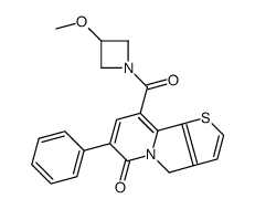 9-(3-methoxyazetidine-1-carbonyl)-7-phenyl-4H-thieno[2,3-a]indolizin-6-one结构式