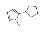 1-methyl-5-pyrrolidin-1-ylpyrazole结构式