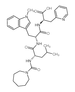 HEXAHYDRO-1H-AZEPINYLCARBONYL-LEU-D-1-ME-TRP-DPAL结构式