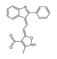 3-methyl-4-nitro-5-[2-(2-phenylindol-3-ylidene)ethylidene]-2H-1,2-oxazole Structure