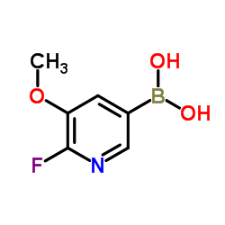 (6-氟-5-甲氧基吡啶-3-基)硼酸结构式