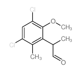 Benzeneacetaldehyde,3,5-dichloro-2-methoxy-a,6-dimethyl-结构式
