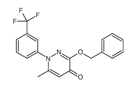 4(1H)-Pyridazinone, 6-methyl-3-(phenylmethoxy)-1-(3-(trifluoromethyl)p henyl)- Structure