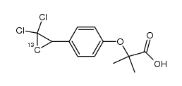 2-[4-[(3-13C)-2,2-dichlorocyclopropyl]phenoxy]-2-methylpropanoic acid Structure