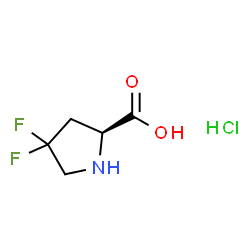 (S)-4,4-Difluoropyrrolidine-2-carboxylicacidhydrochloride结构式