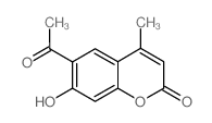 6-Acetyl-7-hydroxy-4-methyl-2H-chromen-2-one structure
