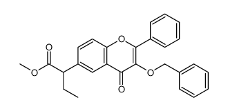 methyl 2-(4-oxo-2-phenyl-3-phenylmethoxychromen-6-yl)butanoate结构式