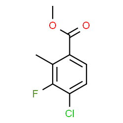 Methy 4-chloro-3-fluoro-2-methylbenzoate结构式