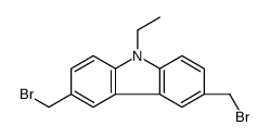 3,6-bis(bromomethyl)-9-ethylcarbazole Structure