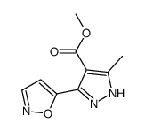 METHYL 5-ISOXAZOL-5-YL-3-METHYL-1H-PYRAZOLE-4-CARBOXYLATE structure