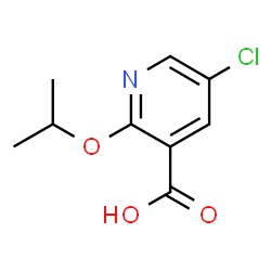 5-Chloro-2-(propan-2-yloxy)pyridine-3-carboxylic acid结构式