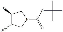 反式-3-溴-4-氟吡咯烷-1-羧酸叔丁酯图片