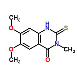 6,7-dimethoxy-3-methyl-2-sulfanylquinazolin-4(3H)-one结构式